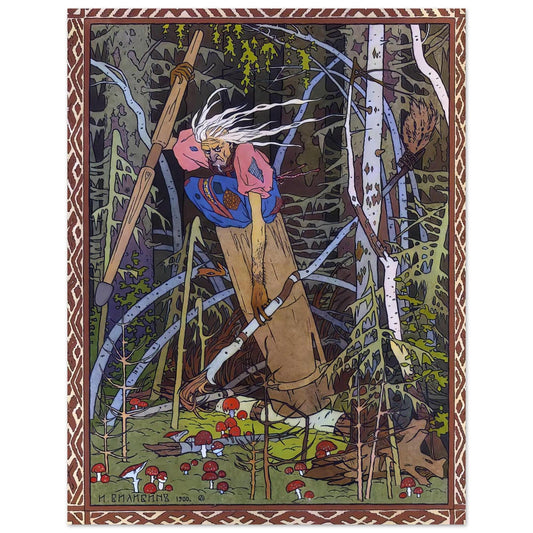 Ivan Bilibin - Baby Yaga - Vintage Art Print