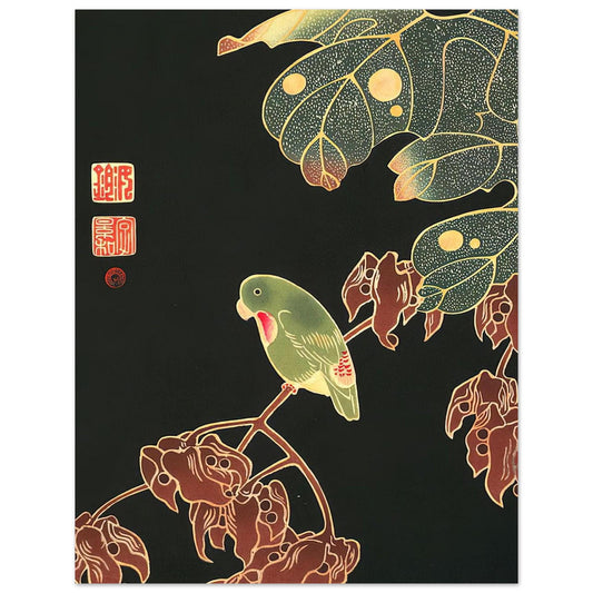 Ito Jakuchu - The Paroquet - Vintage Art Print