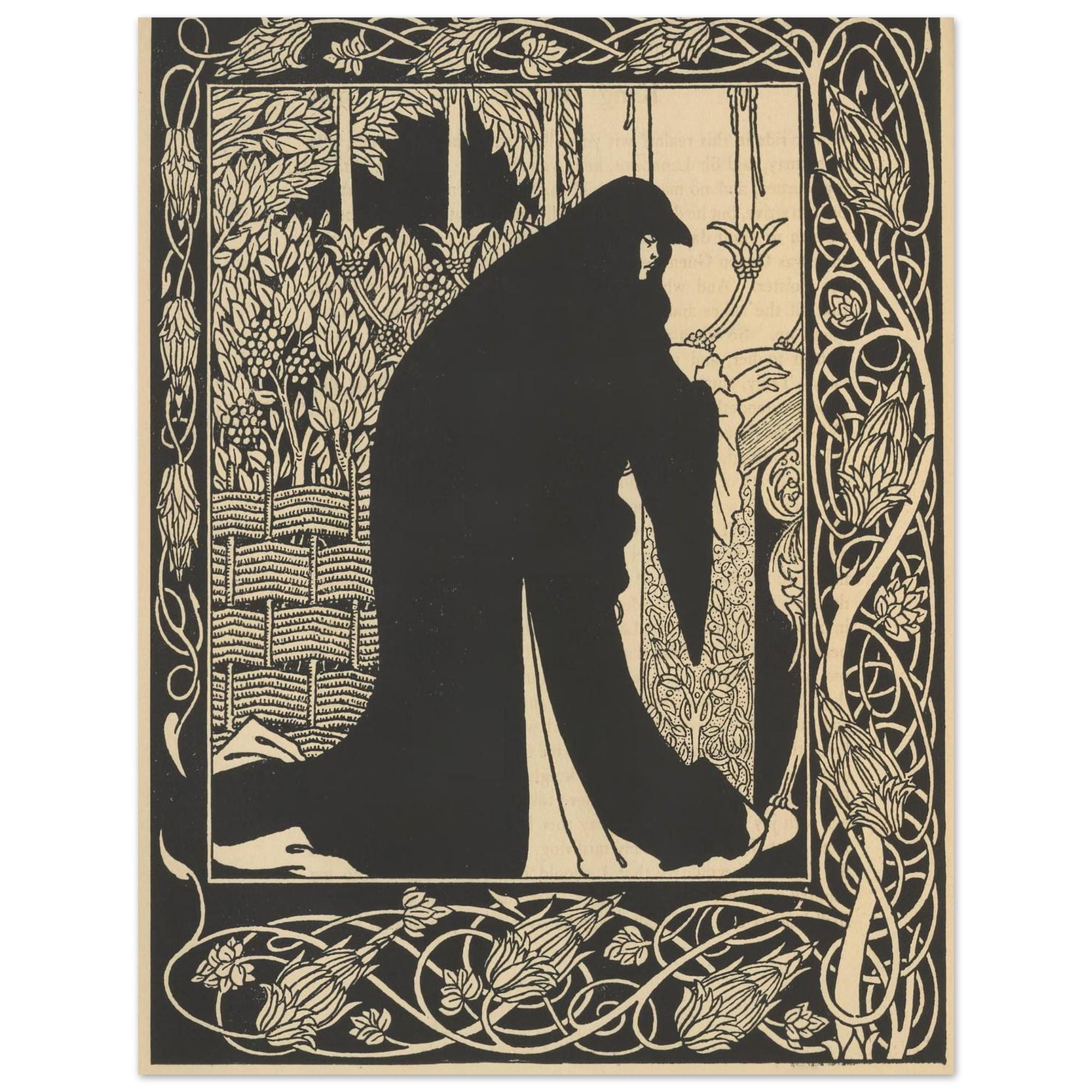 Aubrey Beardsley - How Queen Guenever Made Her a Nun - Classic Matte Paper Poster Sample