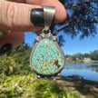 Handmade Native American Sterling & Turquoise Pendant- Signed/Stamped