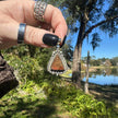 Sterling Silver Ammolite Pendant - 925 Stamped