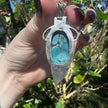 Vintage Sterling Silver Turquoise Pendant