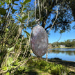 Sterling Silver Purple Moss Agate Pendant.