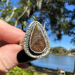 Sterling Silver Ammolite Ring Size 10