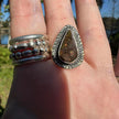 Sterling Silver Ammolite Ring Size 10