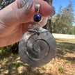 925 Sterling Silver Spiral Mother of Pearl Pendant. Sample