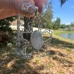 925 Sterling Silver Flower Druzy Pendant