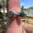 925 Sterling Silver Funky 3 Stone Labradorite Ring