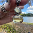 925 Sterling Silver Lemon & Green Citrine Pendant