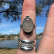 Sterling Silver Mother of Pearl Ring Size 7.5