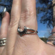 Sterling Silver Moon  Ring Size 8.75