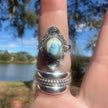 Sterling Silver Blue Kingman Turquoise Ring - Size 7.5