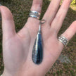 Sterling Silver Abalone Shell Pendant. Approx 2.5” ( Large)