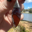 Sterling Silver Bali Style Red & Purple Moss Agate Pendant