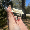 925 Sterling Silver Frog & Leaf Bone Pendant.