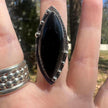 925 Sterling Silver Black Onyx Ring Size 7