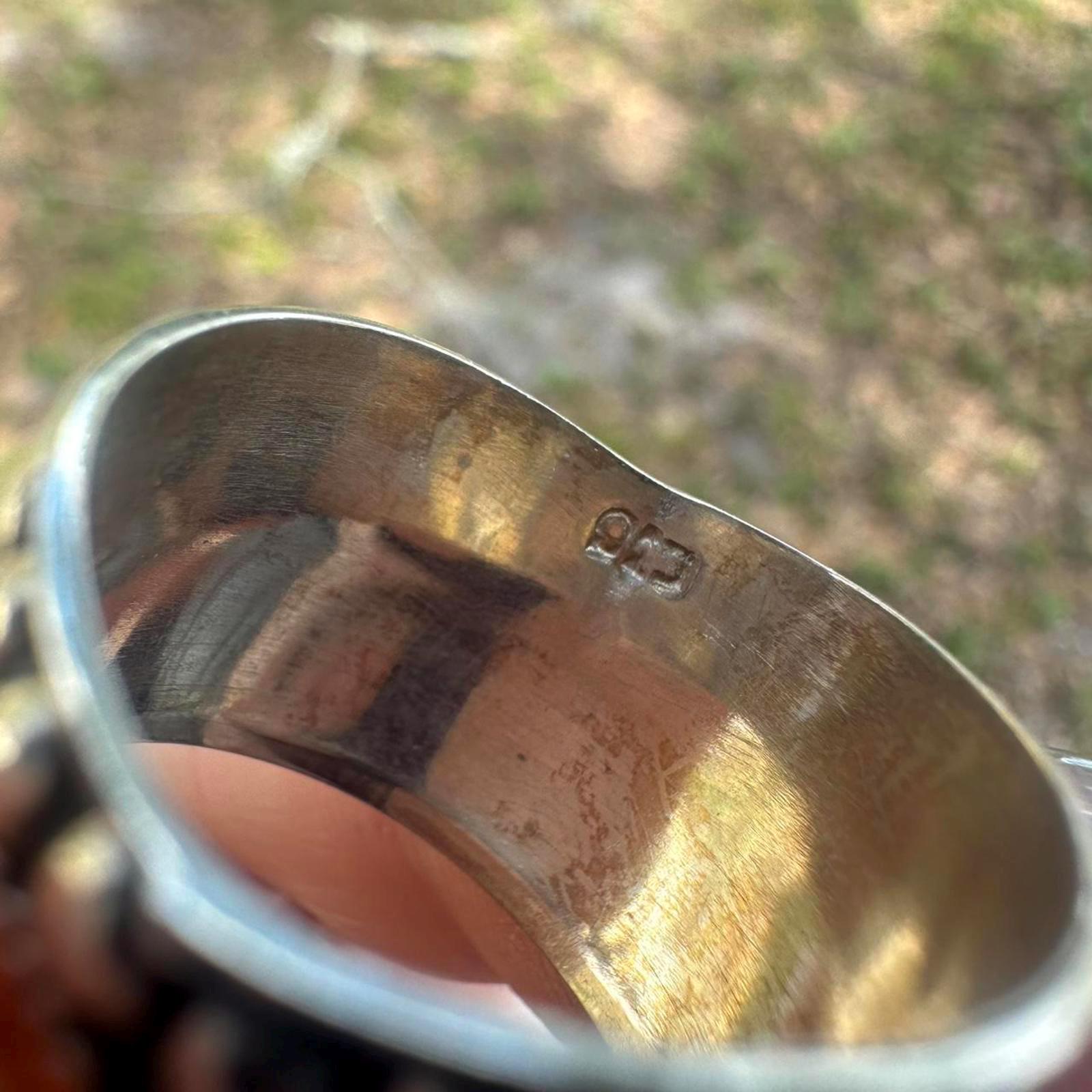 925 Sterling Silver Cigar Band Style Size 9.5