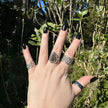 Sterling Silver Ammolite Ring Size 10