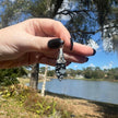 Sterling Silver Snowflake Obsidian Pendant Approx 1.5 inches