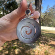 925 Sterling Silver Spiral Mother of Pearl Pendant.