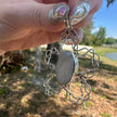 925 Sterling Silver Flower Druzy Pendant