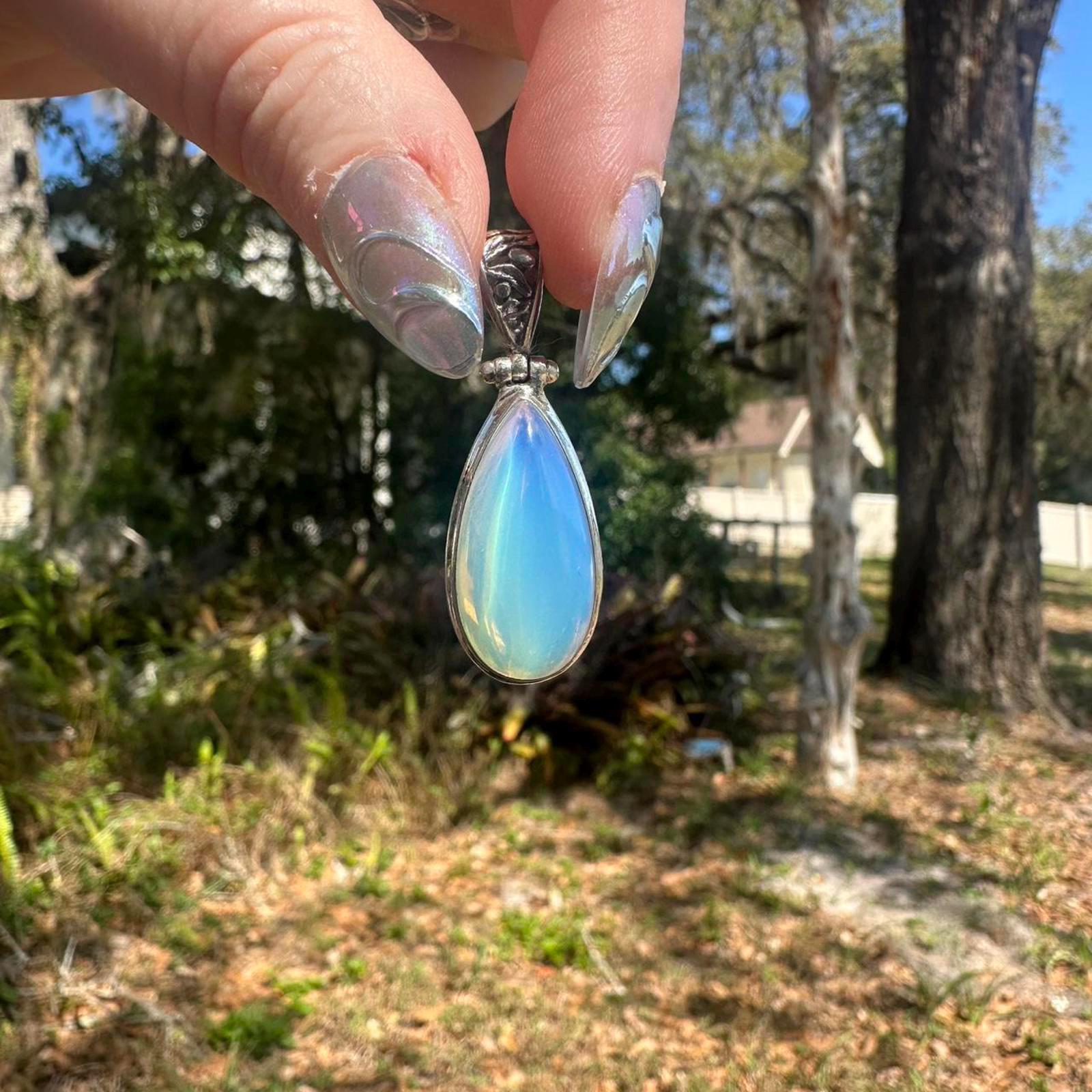 925 Sterling Silver Opalite Pendant
