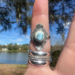 Sterling Silver Blue Kingman Turquoise Ring - Size 7.5