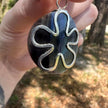 925 Sterling Silver Floral Shell  Pendant