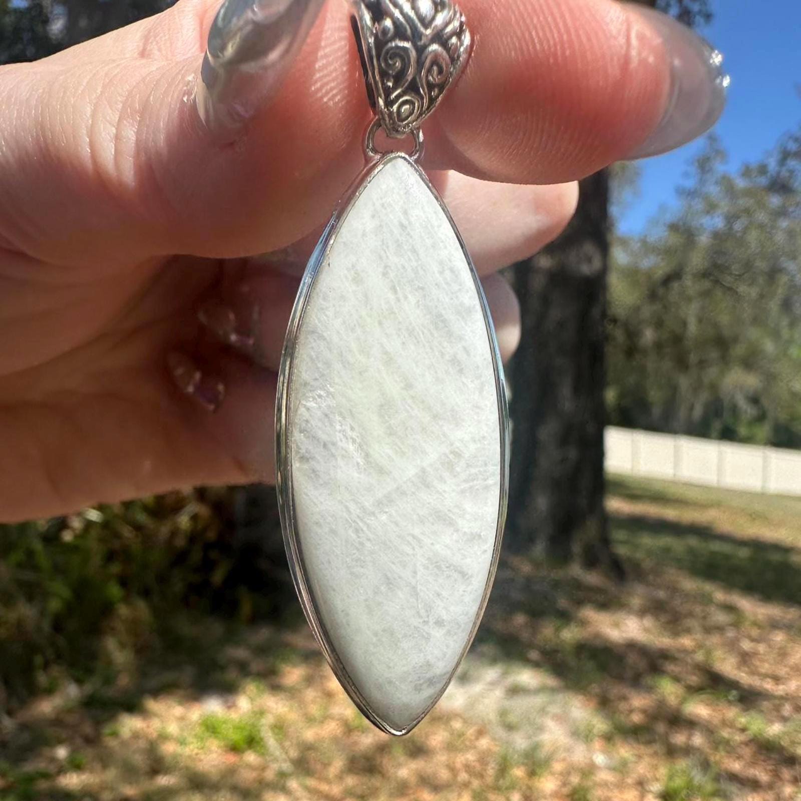 925 Sterling Silver Moonstone Pendant