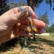925 Sterling Silver Tigers Eye 4 Stone Pendant