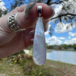 925 Sterling Silver Elongated Mother of Pearl  Pendant