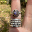 925 Sterling Silver Labradorite Ring Size 8.75