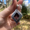 925 Sterling Silver Natural Pink Ruby Pendant