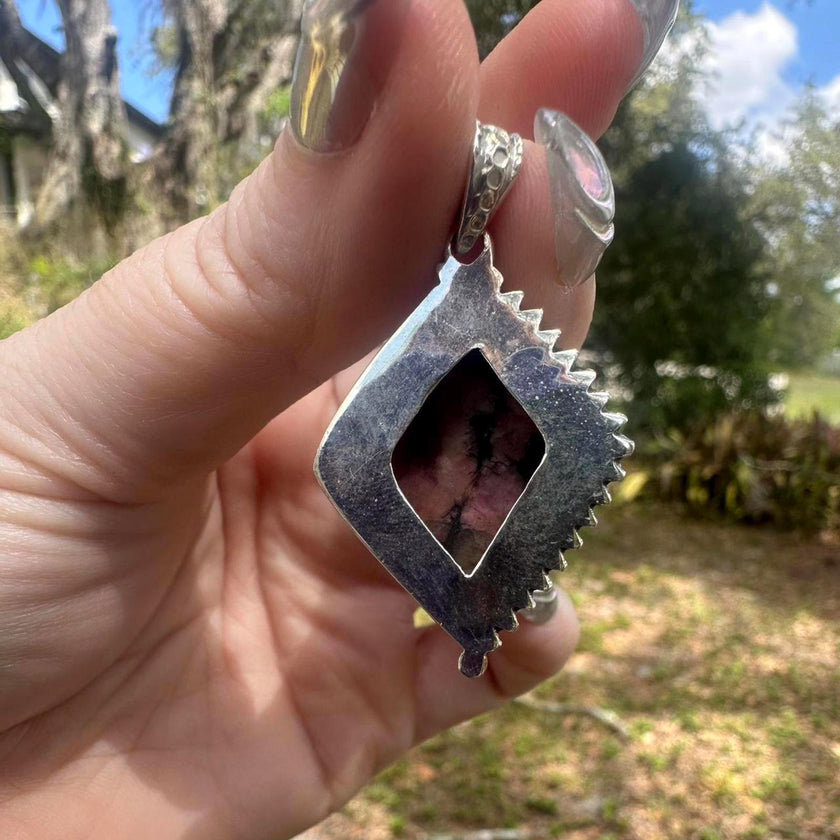 925 Sterling Silver Natural Pink Ruby Pendant