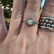 925 Sterling Silver Ethiopian Opal Spiral Detail Ring Size 10