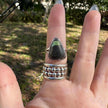925 Sterling Silver Blackjack Turquoise Ring Size 8.25