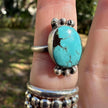 925 Sterling Silver Native American Turquoise Ring Size 7